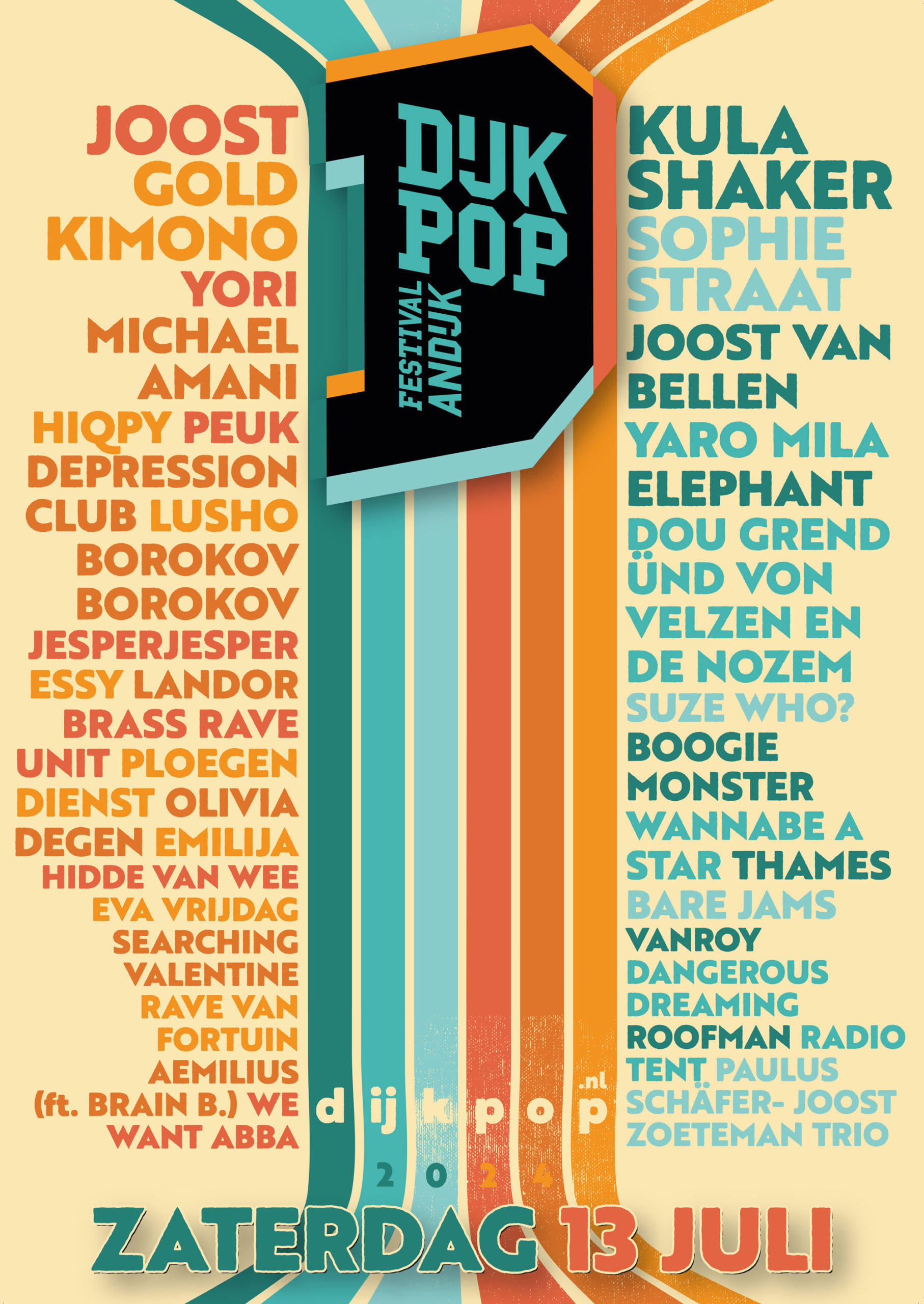 Dijkpop Poster, Andijk, Festival, 2024